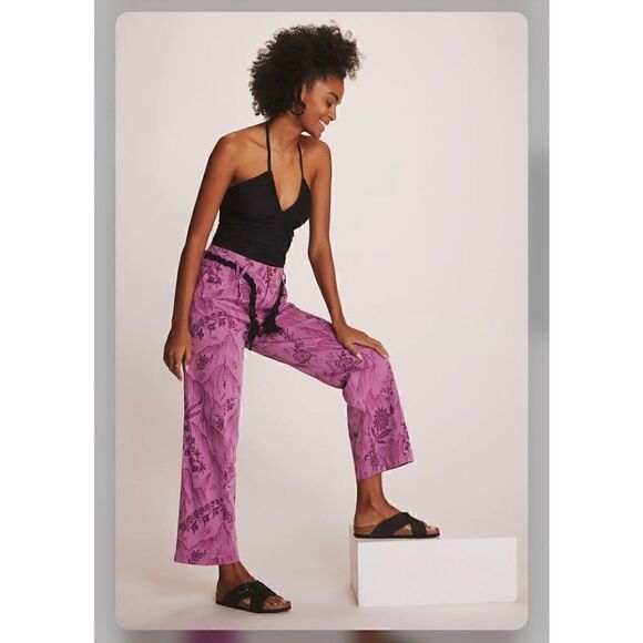 Anthropologie Pleated Column Pants Size 8 - Picture 1 of 5